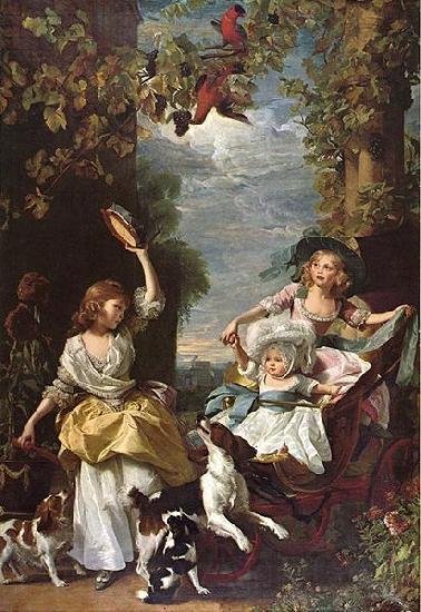 John Singleton Copley Daughters of King George III Norge oil painting art
